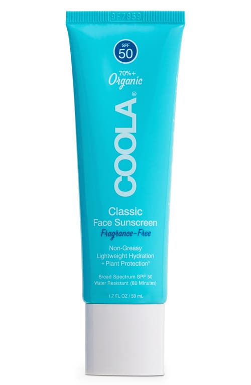® COOLA Suncare Fragrance Free Classic Face Organic Sunscreen Lotion SPF 50