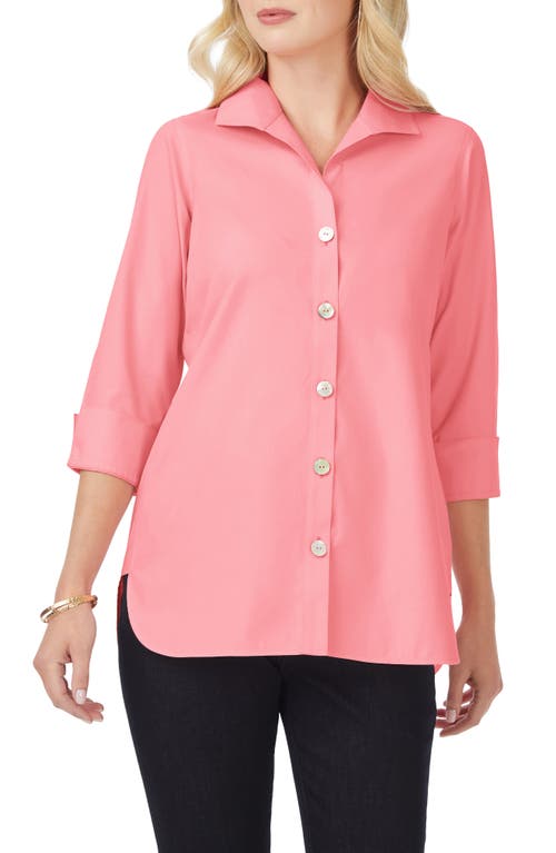 Pandora Non-Iron Cotton Shirt in Pink Peach