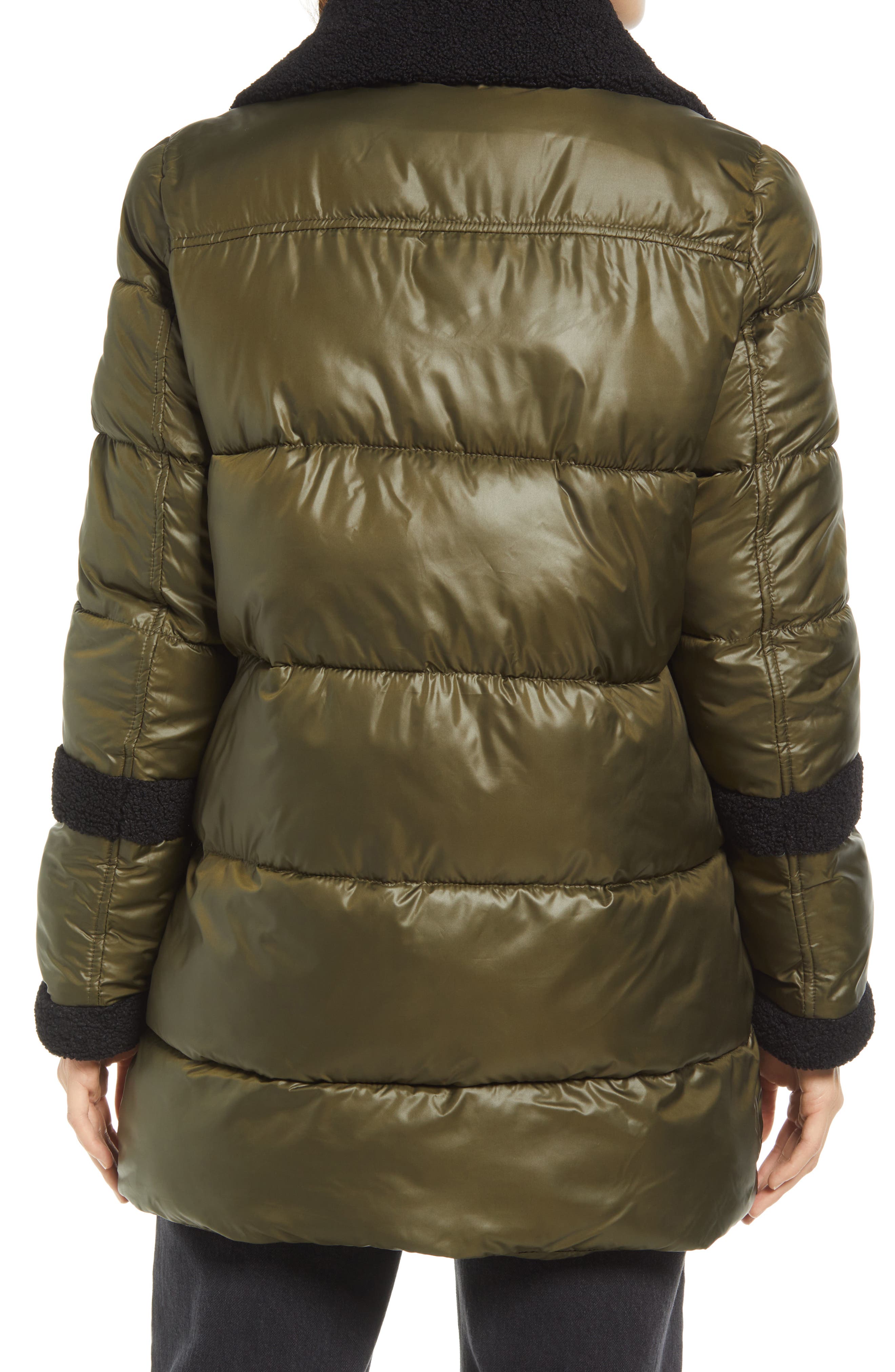 french connection leather look puffer