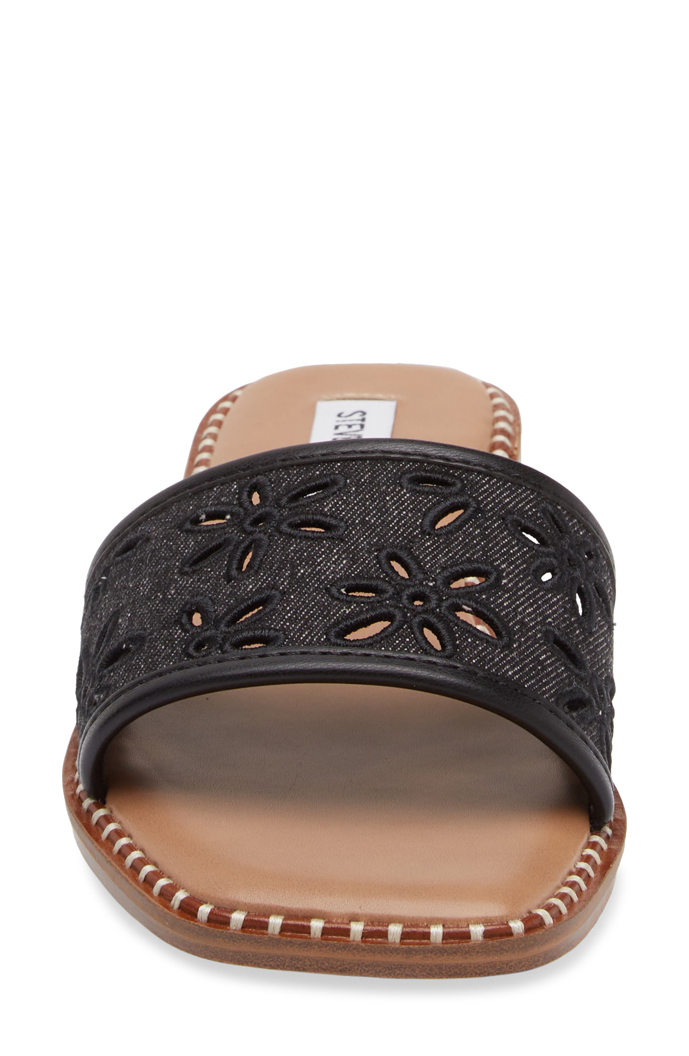 Steve Madden Nolitta Embroidered Eyelet Slide Sandal (Women