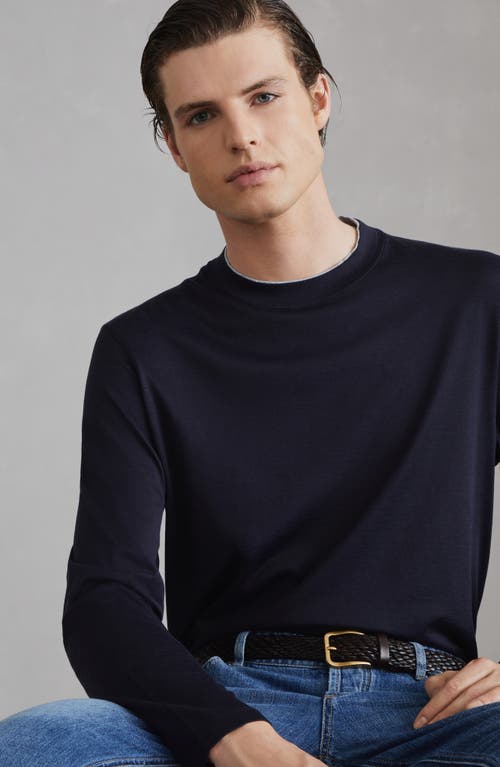 Shop Brunello Cucinelli Lightweight Jersey T-shirt In Navy Blue