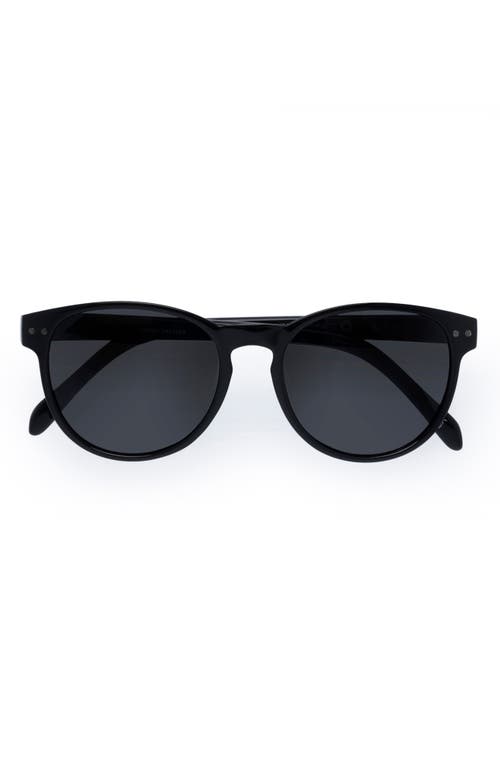 Aire Karma 54mm Polarized Round Sunglasses In Black