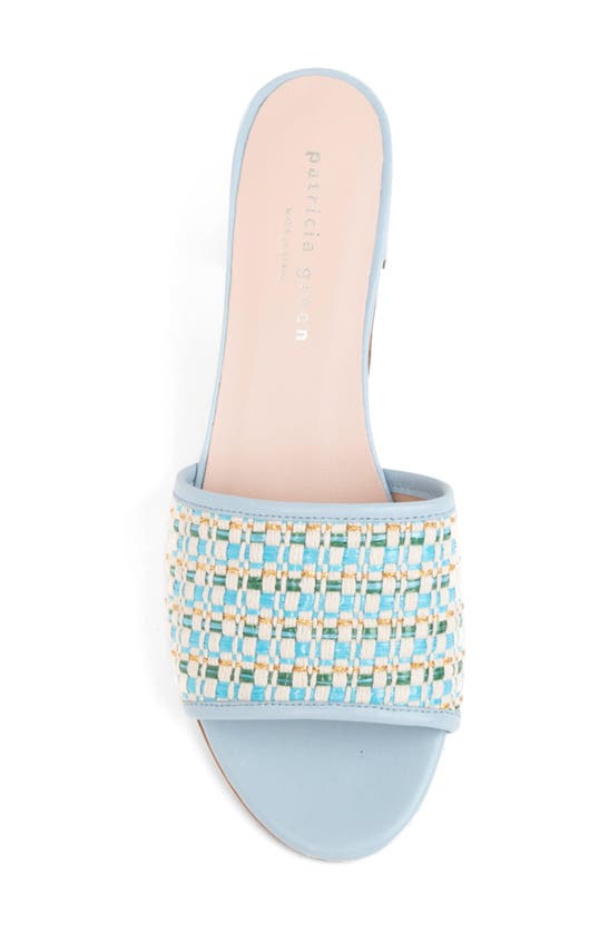 Shop Patricia Green Harper Raffia Slide Sandal In Sky Blue