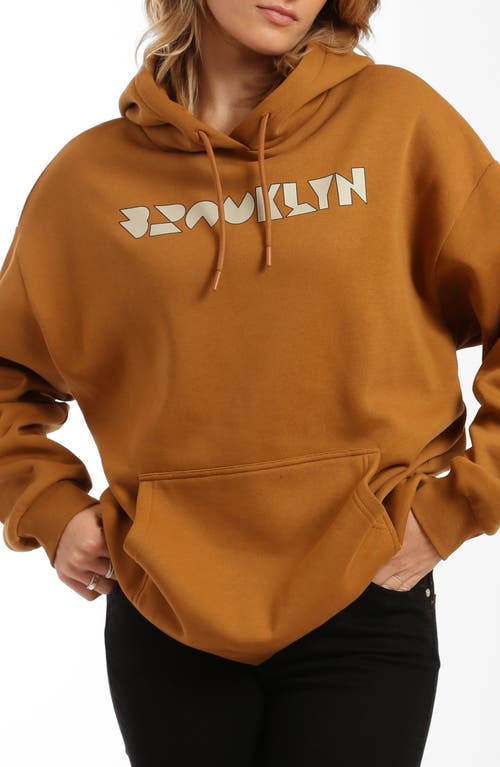 Shop Brooklyn Industries Diagonal Logo Graphic Hoodie In Cathay Spice