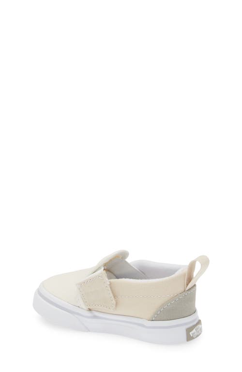 Shop Vans Slip-on V Canvas Sneaker In Natural Block/true White