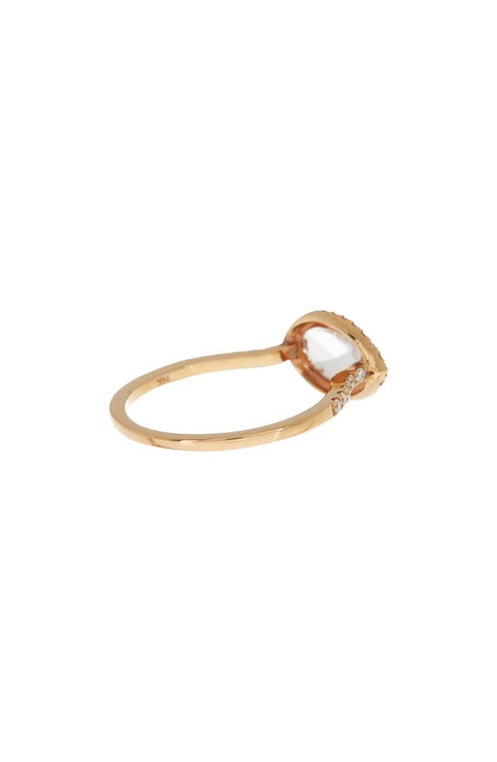 Shop Meira T White Topaz Ring In Yellow Gold