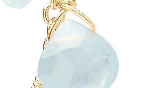 Marco Bicego Paradise Aquamarine Drop Earrings In 18k Yellow Gold