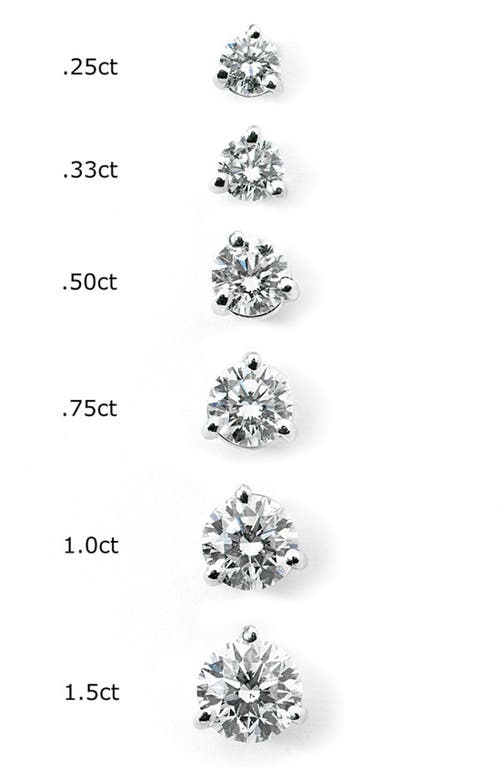 Shop Kwiat Round Brilliant Cut Diamond & Platinum Stud Earrings In White 1.2 Ctw