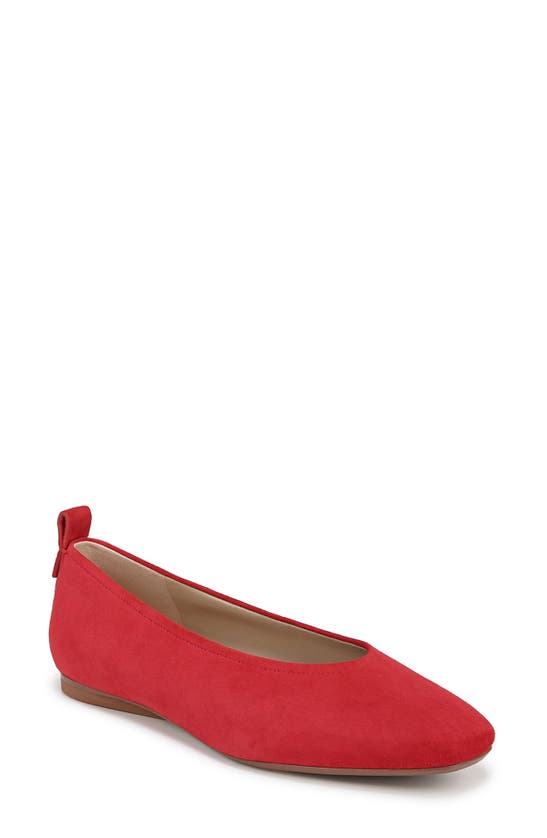 Shop Naturalizer Carla Flat In Crantini Red Leather