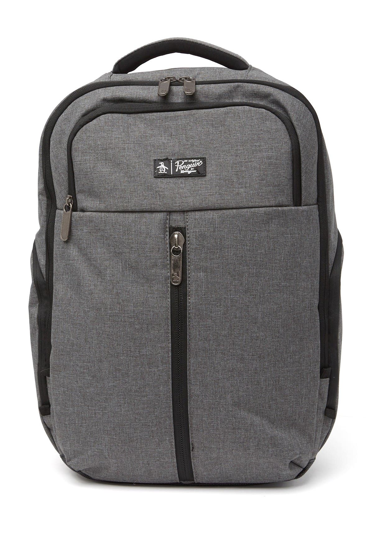 original penguin backpack in black