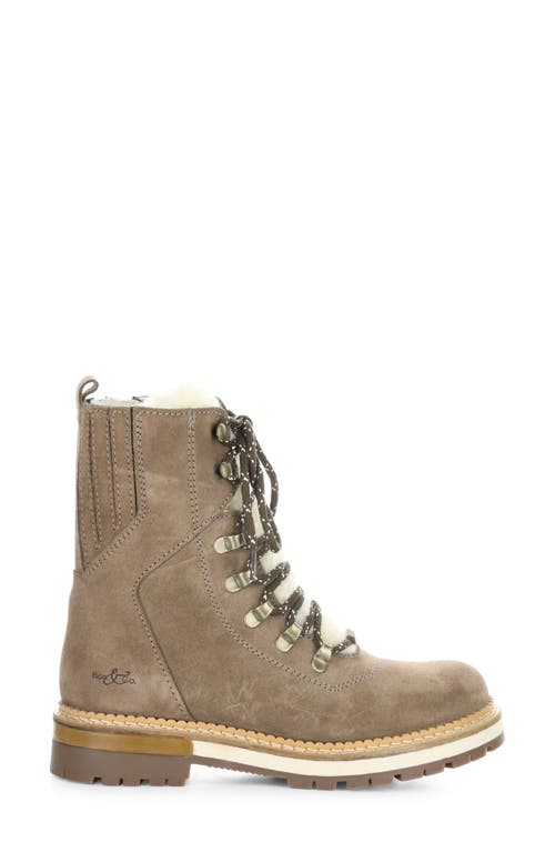 Bos. & Co. Ada Shearling Lace Boot In Taupe In Taupe Suede/merino Wool