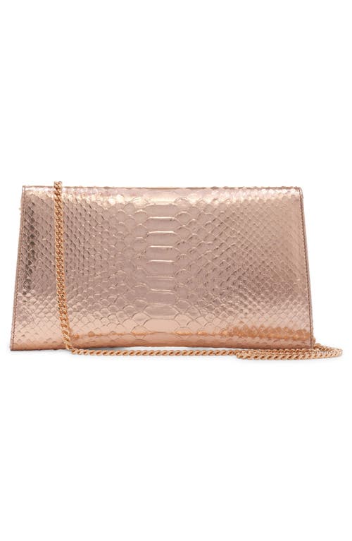 Shop Tom Ford Nobile Python Embossed Metallic Leather Clutch In 1j015 Champagne