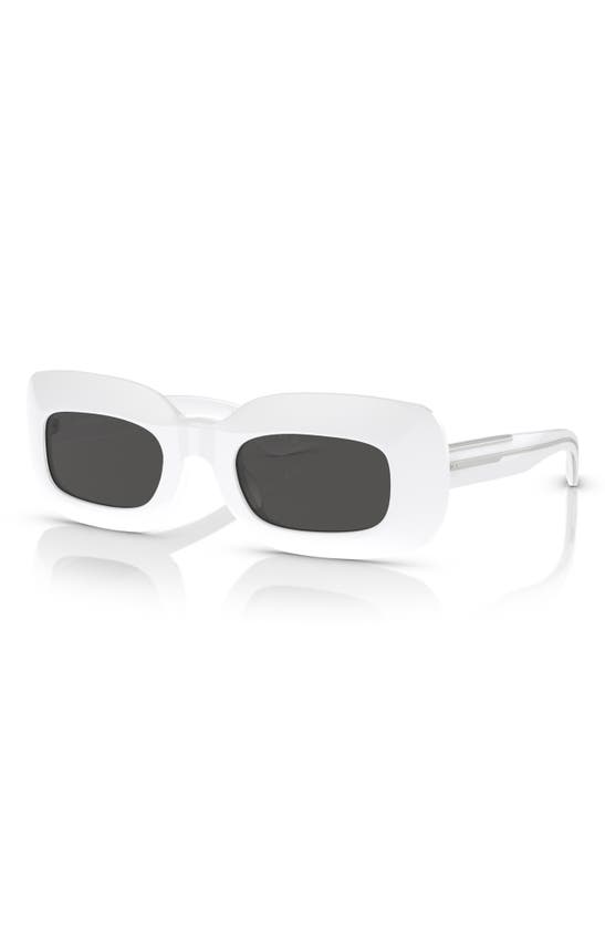 Oliver Peoples 1966c 49mm Square Sunglasses In White