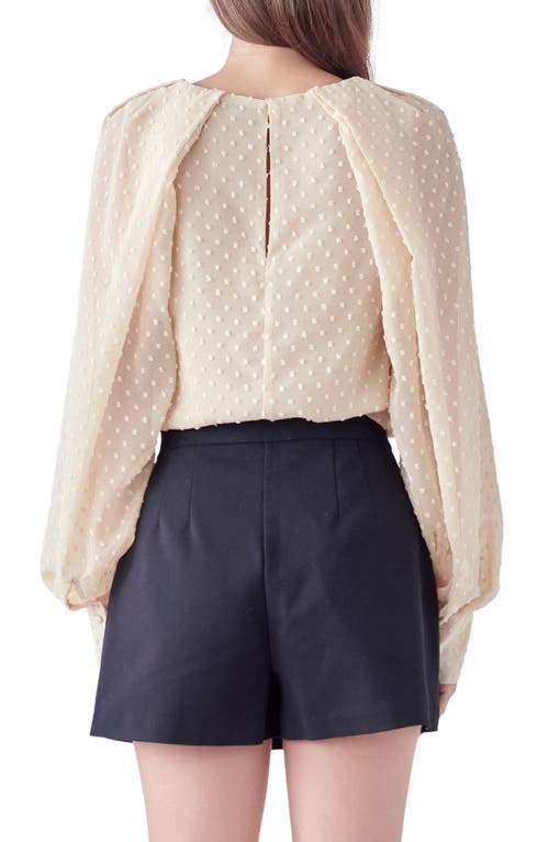 English Factory Swiss Dot Top In Cream