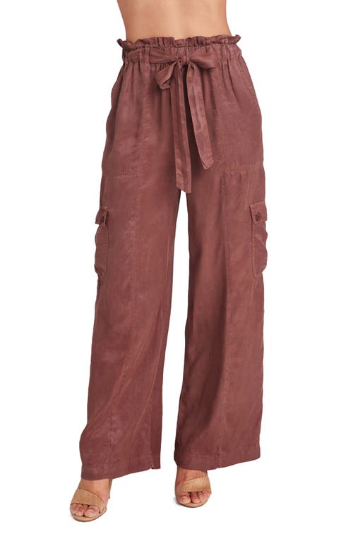 Echo High Paperbag Waist Cargo Pants in Paradise Brown