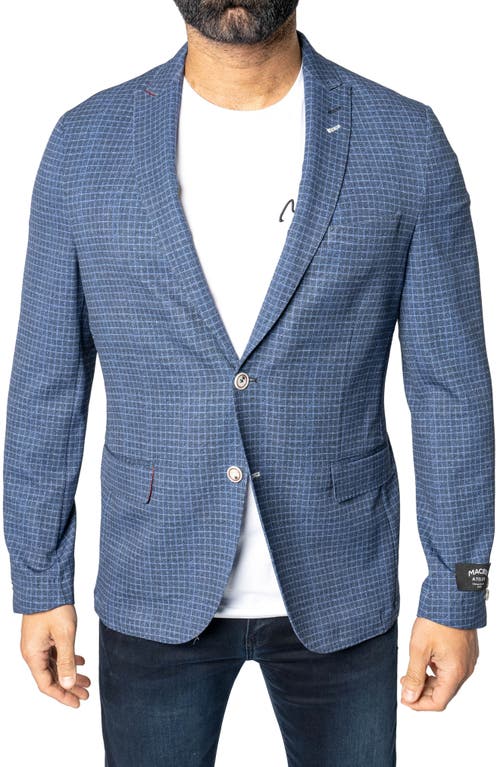 Shop Maceoo Unconstructed Vortex Blue Blazer