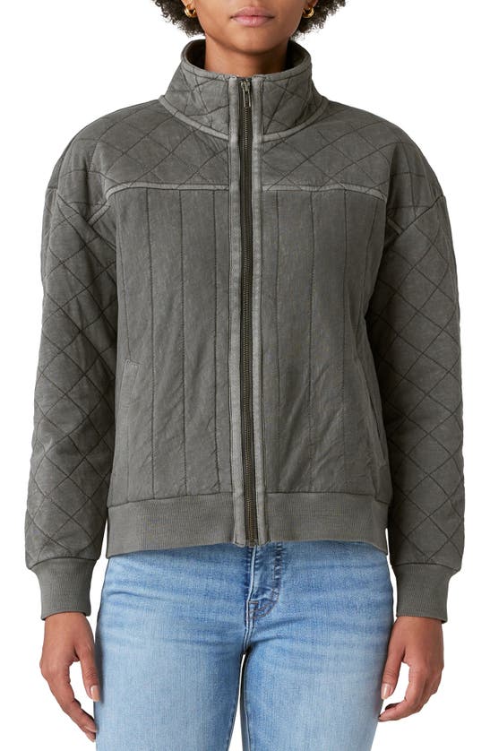Lucky Brand Women's Quilted Zip-up Jacket In Raven