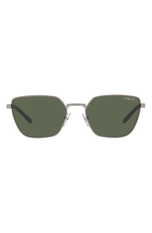 VOGUE 53mm Rectangular Sunglasses in Gunmetal