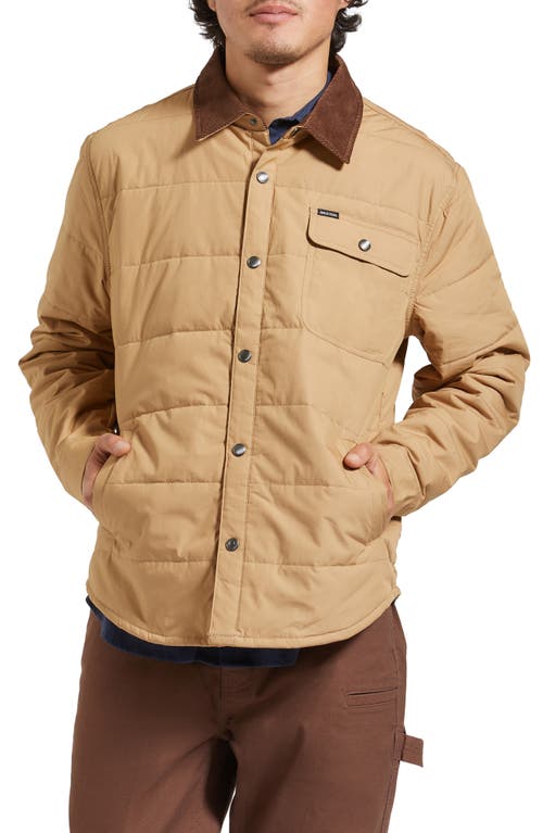 Brixton Cass Water Repellent Quilted Jacket In Tigers Eye