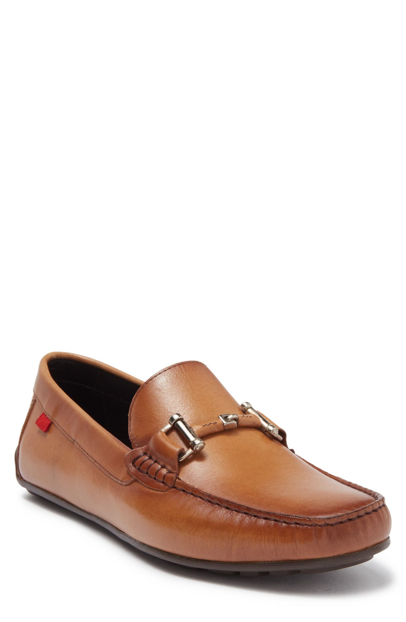Marc Joseph New York Lincoln Metal Bit Leather Driving Loafer In Tan