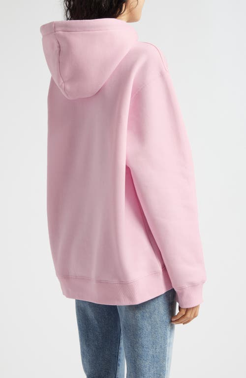 Shop Marimekko Luuppi Unikko Oversize Graphic Hoodie In Light Pink Dark Green