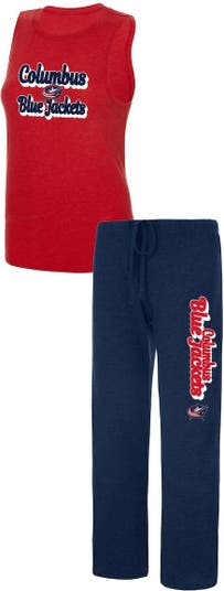 Columbus Blue Jackets Concepts Sport Meter Long Sleeve T-Shirt & Pants  Sleep Set - Heather Navy/Red