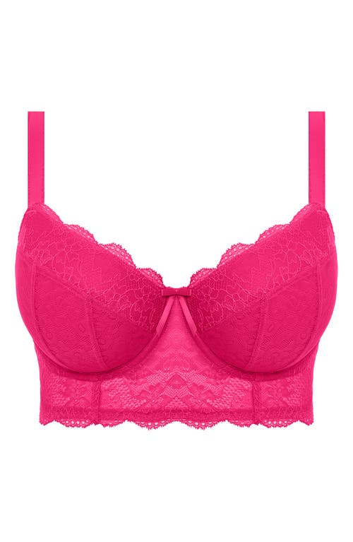 Freya Fancies Longline Bra In Hot Pink