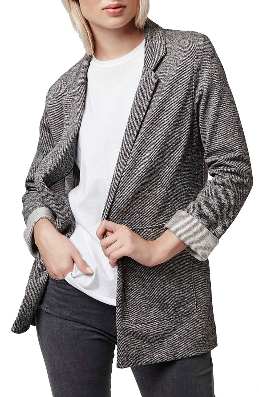 Twill Jersey Boyfriend Jacket Nordstrom
