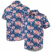 FOCO Men's FOCO Royal Chicago Cubs Floral Linen Button-Up Shirt 