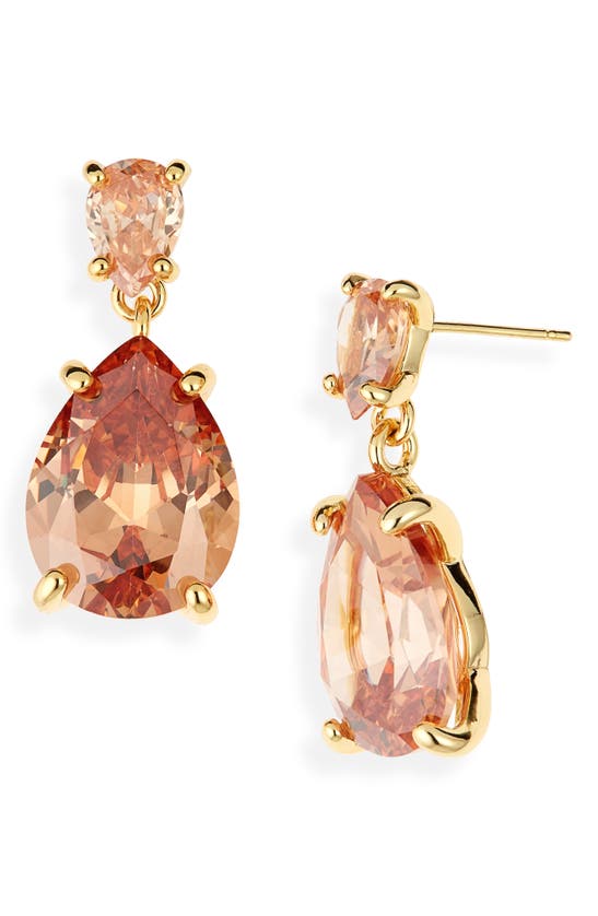 Shashi Vivant Drop Earrings In Champagne
