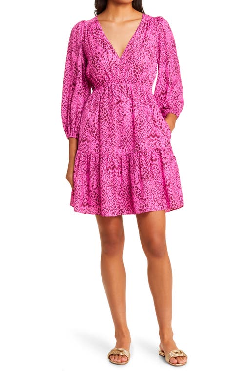 Lilly Pulitzer Deacon Print Long Sleeve Dress Cerise Pink Pattern Play at Nordstrom,