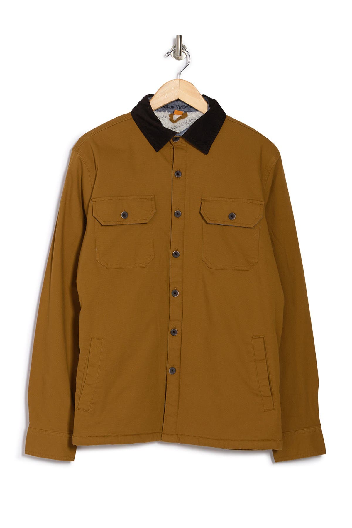 shearling lined canvas jacket