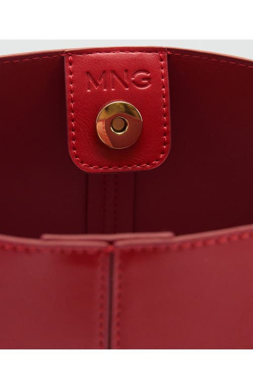 Shop Mango Shopper Shoulder Bag In Red