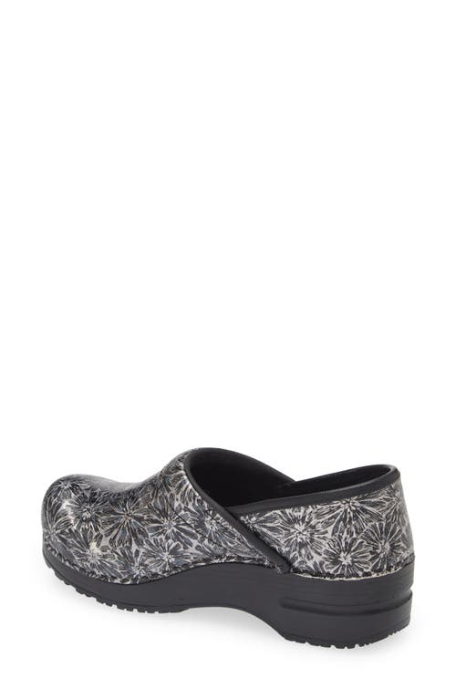 Shop Sanita Rumney Floral Clog In Black/silver