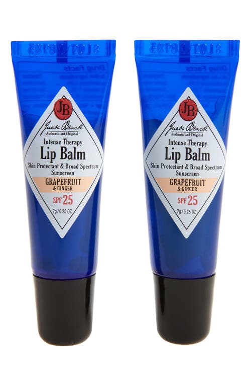 Jack Black Intense Therapy Lip Balm SPF 25 Duo in Grapefruit Ginger at Nordstrom