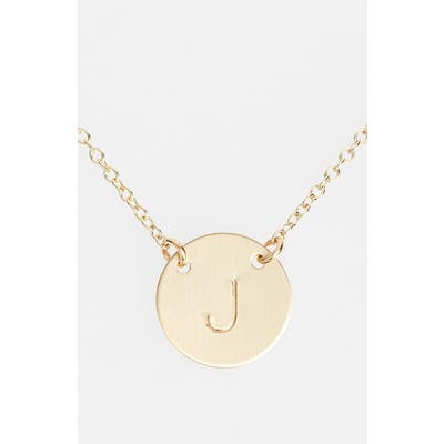 Nashelle 14K-Gold Fill Anchored Initial Disc Necklace