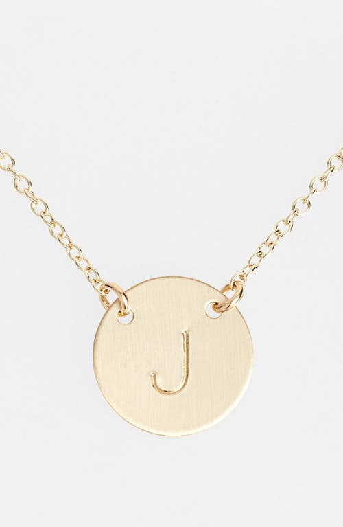 14k-Gold Fill Anchored Initial Disc Necklace in 14K Gold Fill J