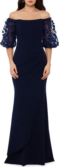 Off shoulder hotsell trumpet gown