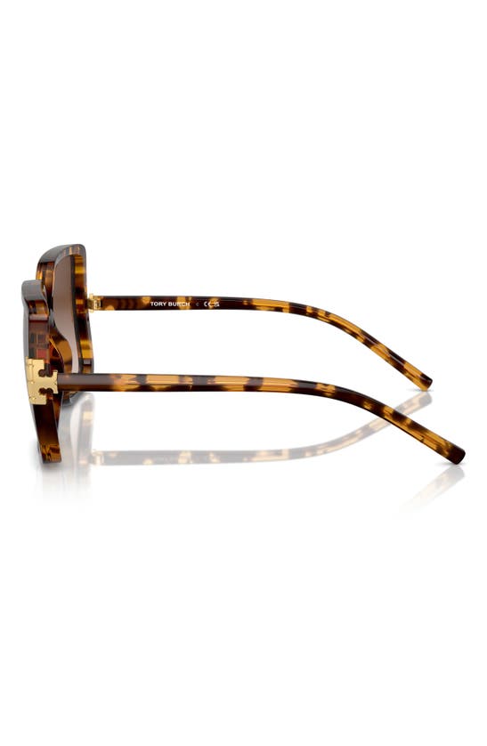 Shop Tory Burch 57mm Gradient Square Sunglasses In Tortoise