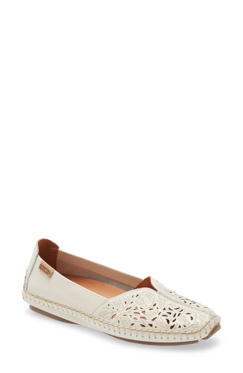Jerez Perforated Loafer in Nata Leather