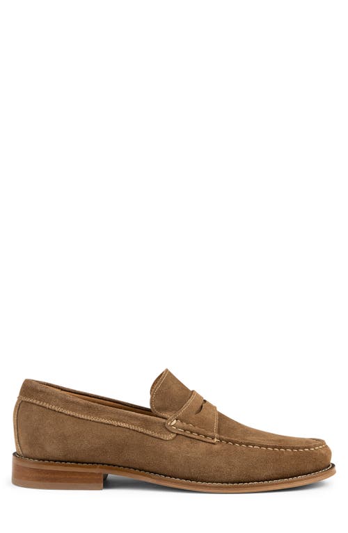 Donald Pliner Penny Loafer In Dark Taupe