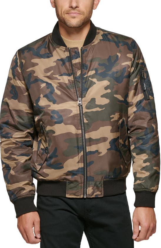 Levi's® Filled Flight Bomber Jacket In Tan Camo
