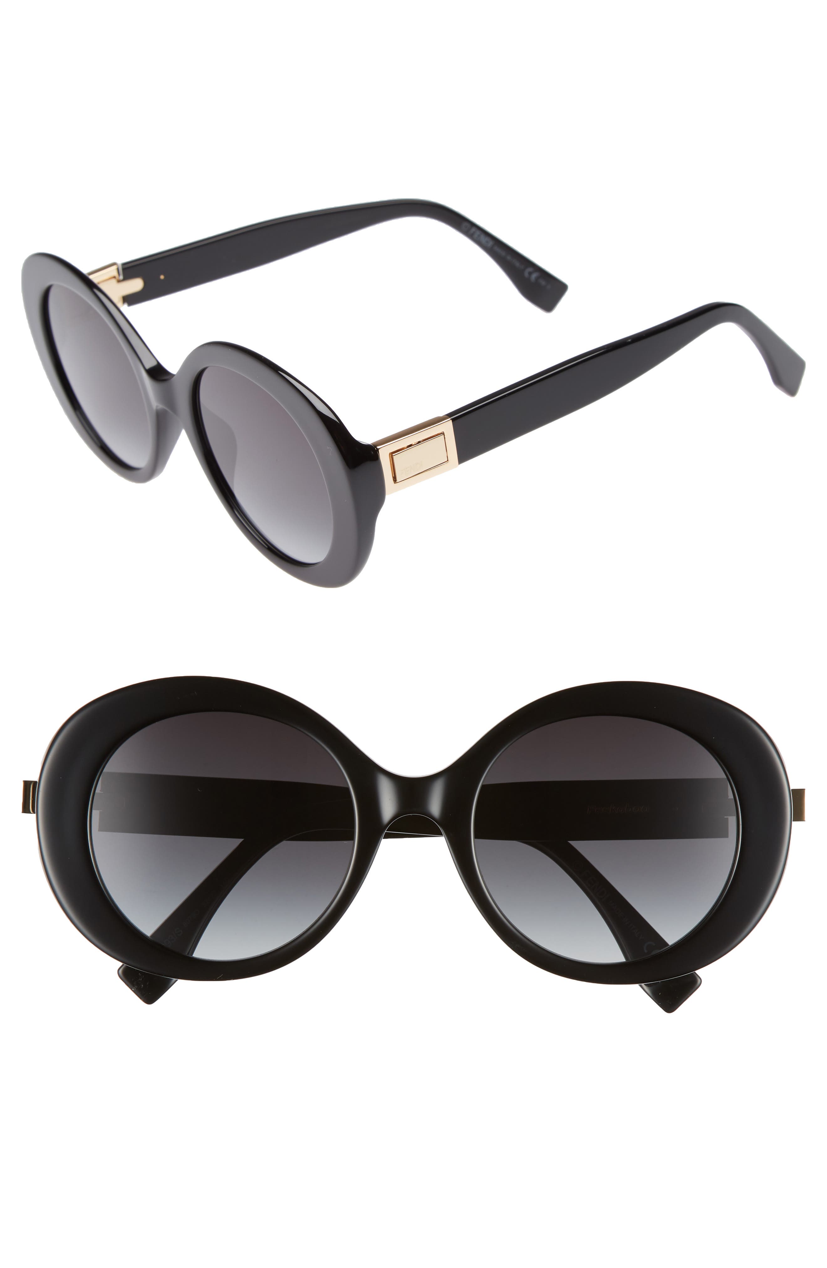 fendi 55mm oversized round sunglasses