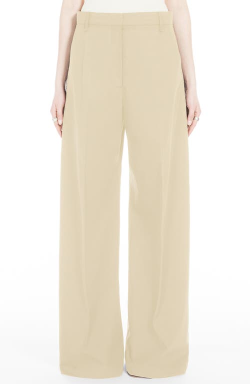 SPORTMAX Oversize Cotton Wide Leg Pants Sand at Nordstrom,