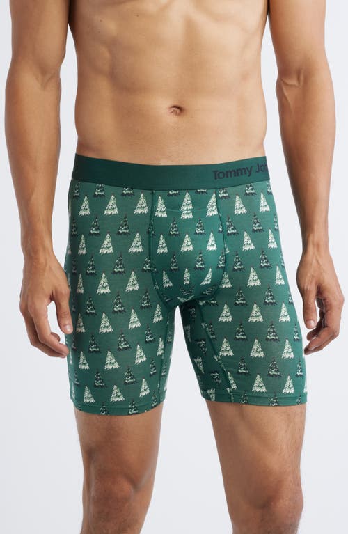 Tommy John Cool Cotton Blend Boxer Briefs in Pine Needle Spruce 