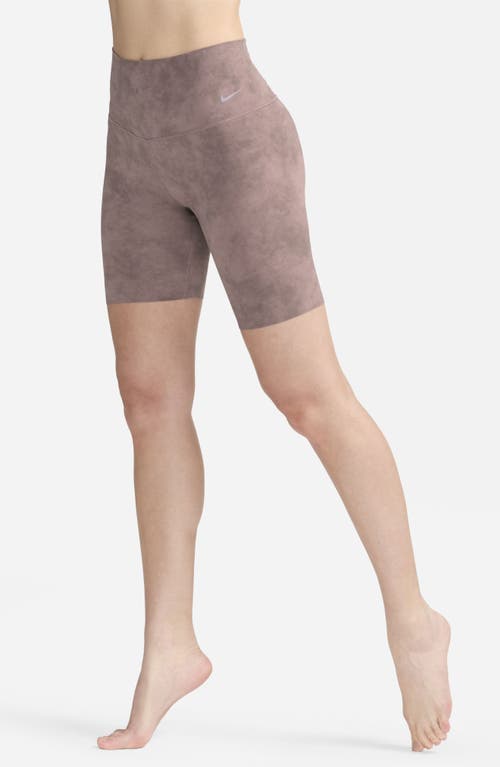 Shop Nike Zenvy Dri-fit Bike Shorts In Smokey Mauve/black