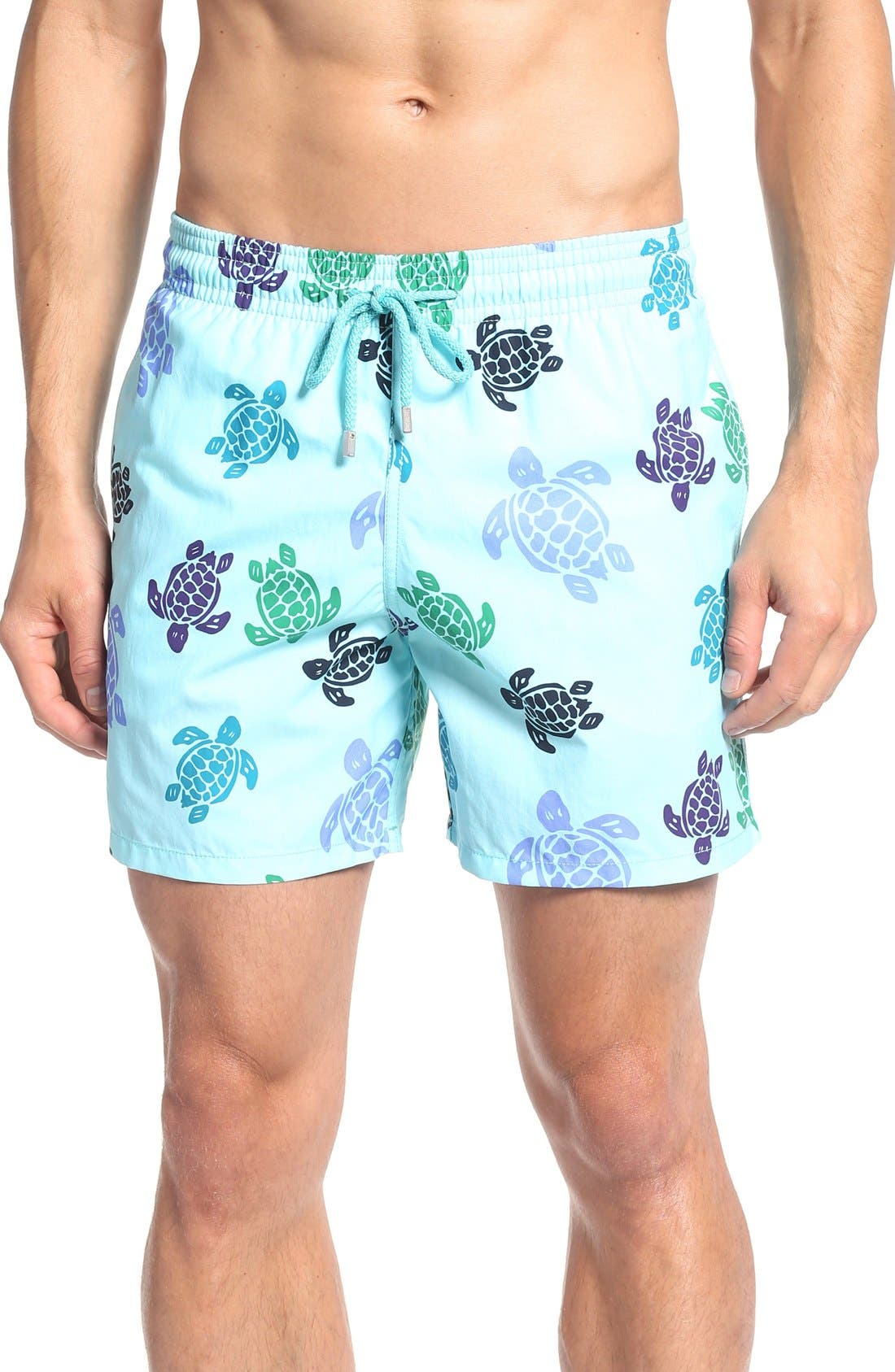 vilebrequin turtle print swim trunks