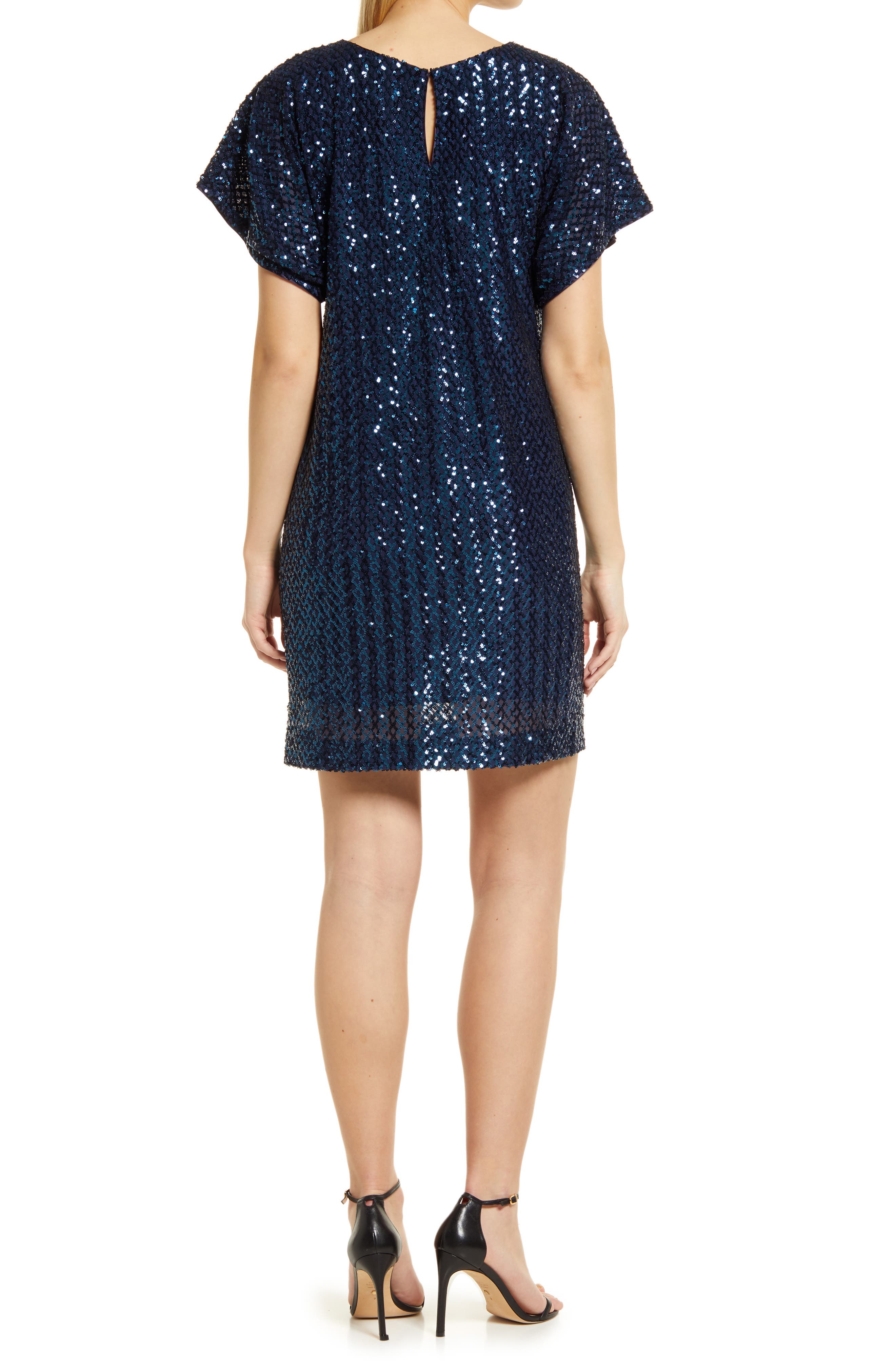 Vince Camuto Dolman Sleeve Sequin Dress 