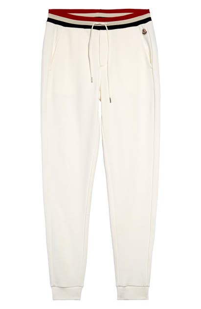 Moncler Stripe Joggers In Natural