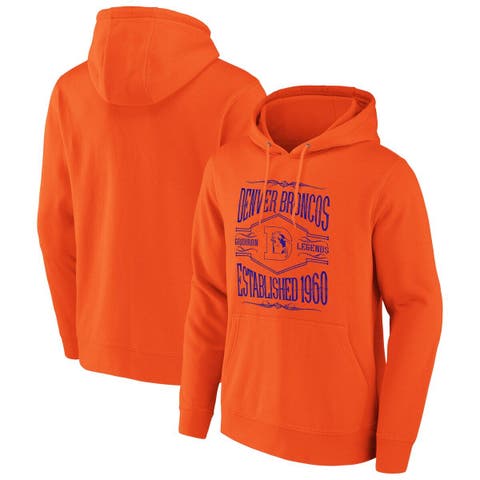 Men's NFL x Darius Rucker Collection by Fanatics Orange/Heather Charcoal Cleveland Browns Colorblock Pullover Hoodie